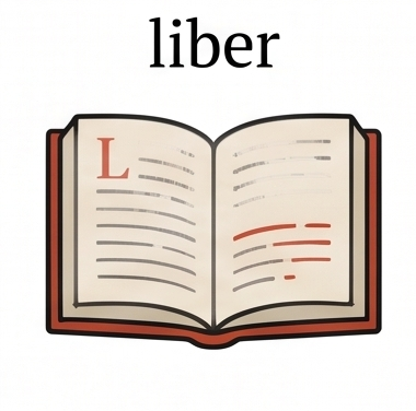 liber, librī m.