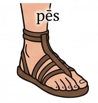 pēs, pedis m.